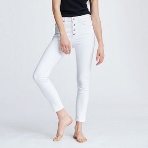 Rag & Bone Nina High-Rise Ankle Skinny White Jeans